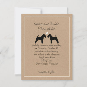 Faire-part de mariage Welsh Terriers