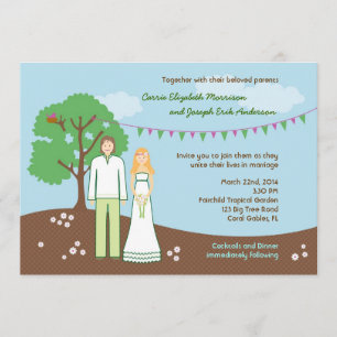 Faire-part de mariage Whimsical de personnage