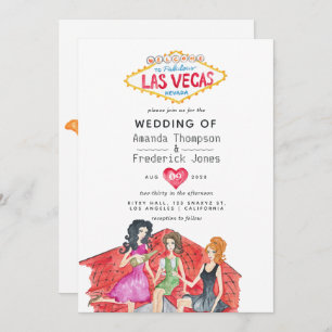Faire-part de mariage Whimsical Las Vegas