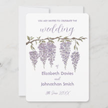 Faire-part de mariage Wisteria