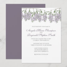 Faire-part de mariage Wisteria peinte