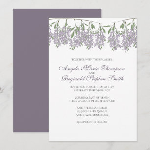 Faire-part de mariage Wisteria peinte