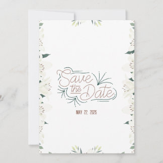 Faire-part de mise en garde "Aquarelle White Lily"