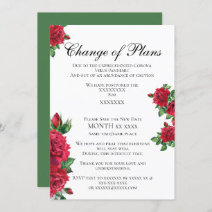 Faire-part de modification des plans