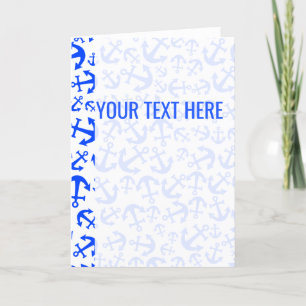 Faire-part de Motif Ancre Blue Marine