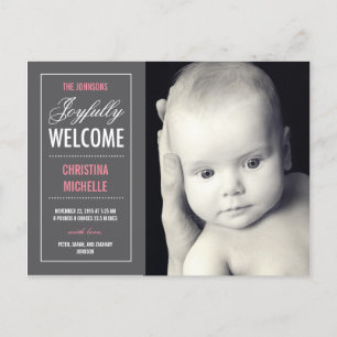 Faire-Part de Naissance Accueil Joyeux