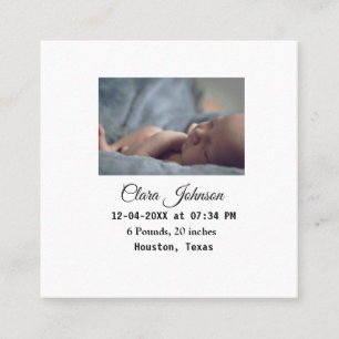 Faire-part de naissance ajoutez photo date heure l