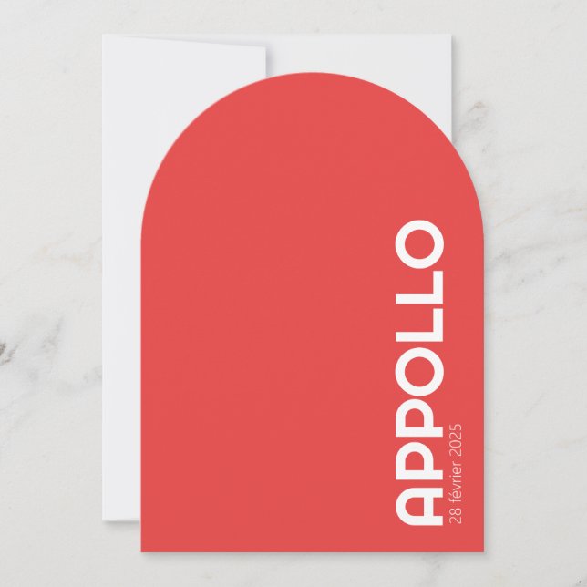 Faire-part de naissance APPOLLO II (Devant)