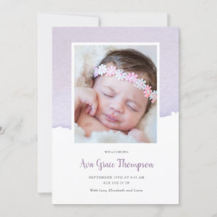 Faire-part de naissance aquarelle