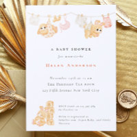 Faire-part de naissance aquarelle neutre Lapin
