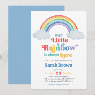 Faire-part de naissance arc-en-ciel