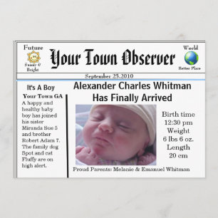 Faire-part de naissance avec du charme et unique