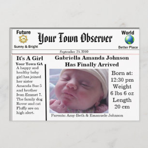 Faire-part de naissance avec du charme et unique