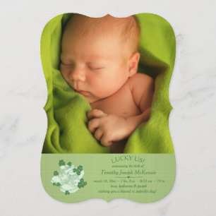 Faire-part de naissance avec photo de Chaussons Ve