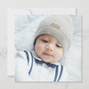 Faire-part de naissance avec photo de nouveau-né p