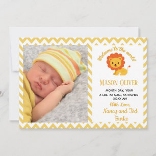 Faire-part de naissance avec photo du nouveau-né