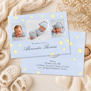 Faire-part de naissance avec une comptine de nurse