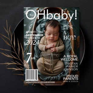 Faire-part de naissance Baby Magazine