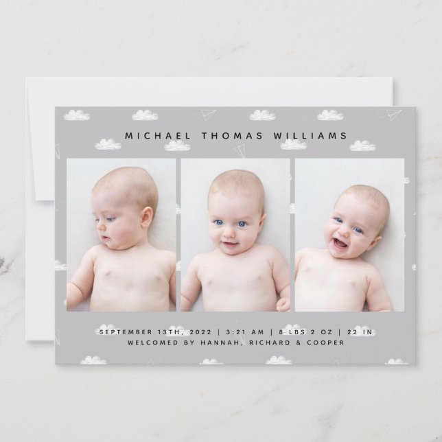 Faire-part de naissance BÉBÉ (Devant)