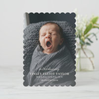 Faire-part de naissance bébé avec photo et statist