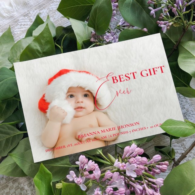 Faire-part de naissance bébé de Noël et Carte de r (Créateur téléchargé)