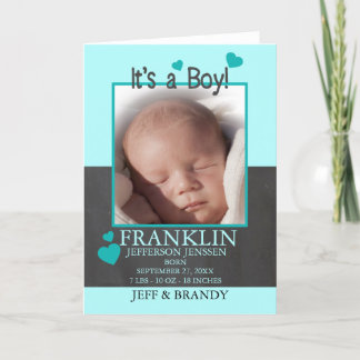 Faire-part de naissance bébé garçon