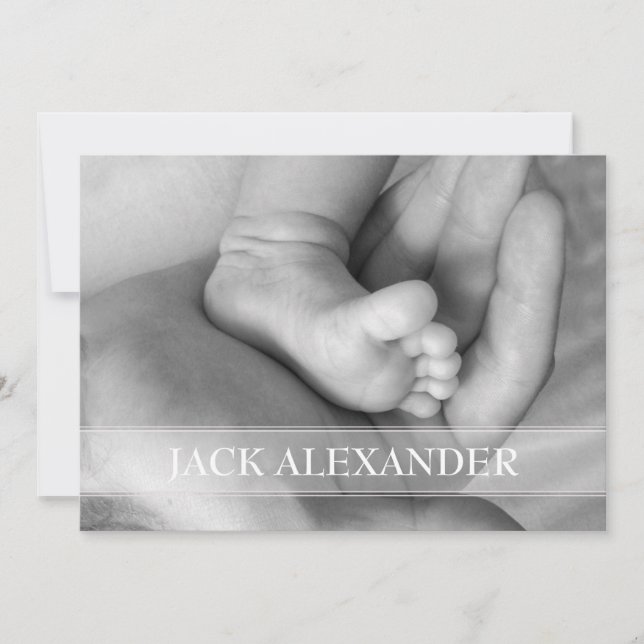 Faire-part de naissance bébé garçon (Devant)