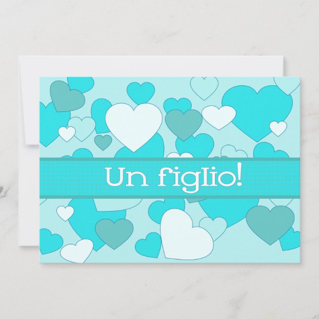 Faire-part de naissance bébé italien (Devant)