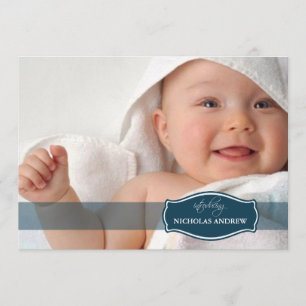 Faire-part de naissance bébé tout simplement éléga
