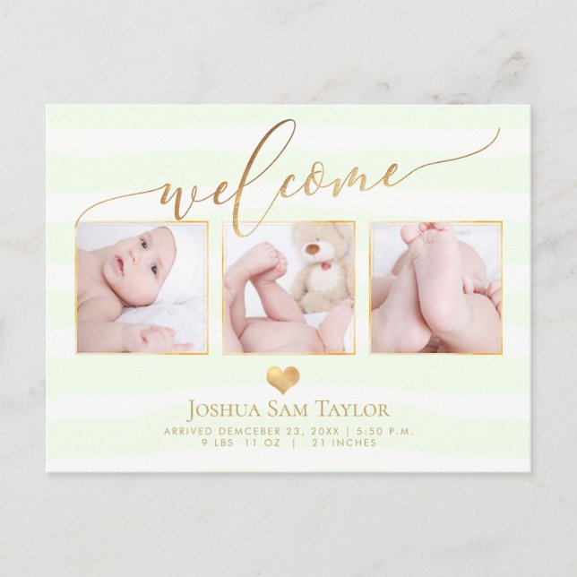 Faire-part de naissance/Bienvenue de PixDezines/Cœ (Devant)