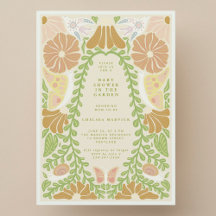 Faire-part de naissance botanique vert pour Baby S