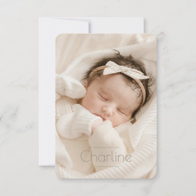 Faire-Part de naissance Charline (Devant)