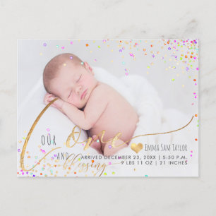 Faire-part de naissance/Confettis PixDezines Love