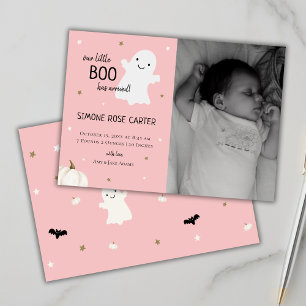 Faire-part de naissance de bébé nouveau-né automne