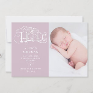 faire-part de naissance de broussailles de papillo