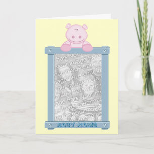 Faire-part de naissance de cadre de photo avec
