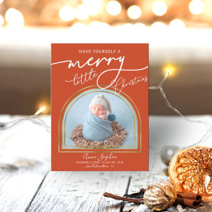 Faire-part de naissance de cadre en arc de script 