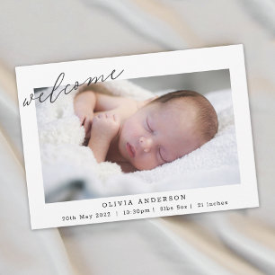 Faire-part de naissance de collage photo minimalis
