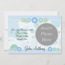 Faire-part de naissance de garçon