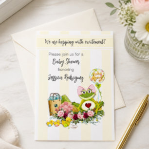 Faire-part de naissance de grenouille fille fantai