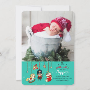 Faire-part de naissance de Noël avec la photo