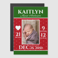 Faire-part de naissance de Noël modernes nouveaux-
