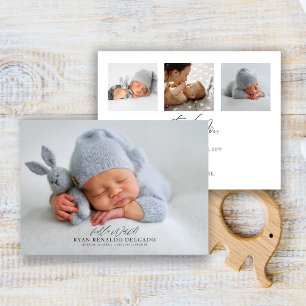 Faire-part de naissance de nouveau-né 4- Carte de