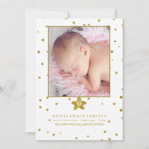 Faire-part de naissance de photo d'arrivée