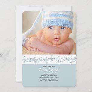 Faire-part de naissance de photo de bande de baie