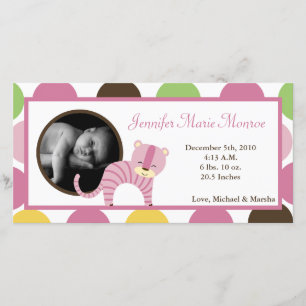 faire-part de naissance de photo de tigre de la