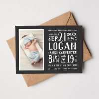 Faire-part de naissance de photo magnétique russe 
