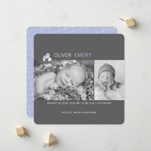 Faire-part de naissance de poussin à oeufs éclos