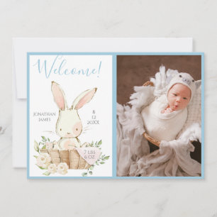 Faire-part de naissance de script photo pour bébé 