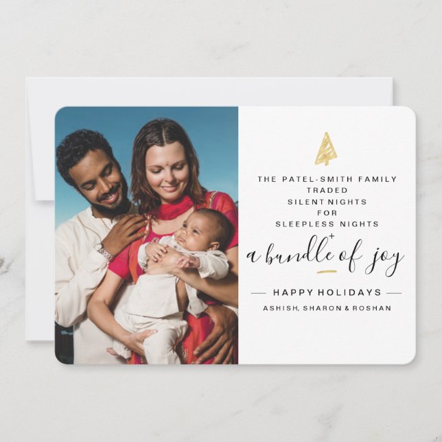 Faire-part de naissance de vacances amusant avec 2 (Devant)